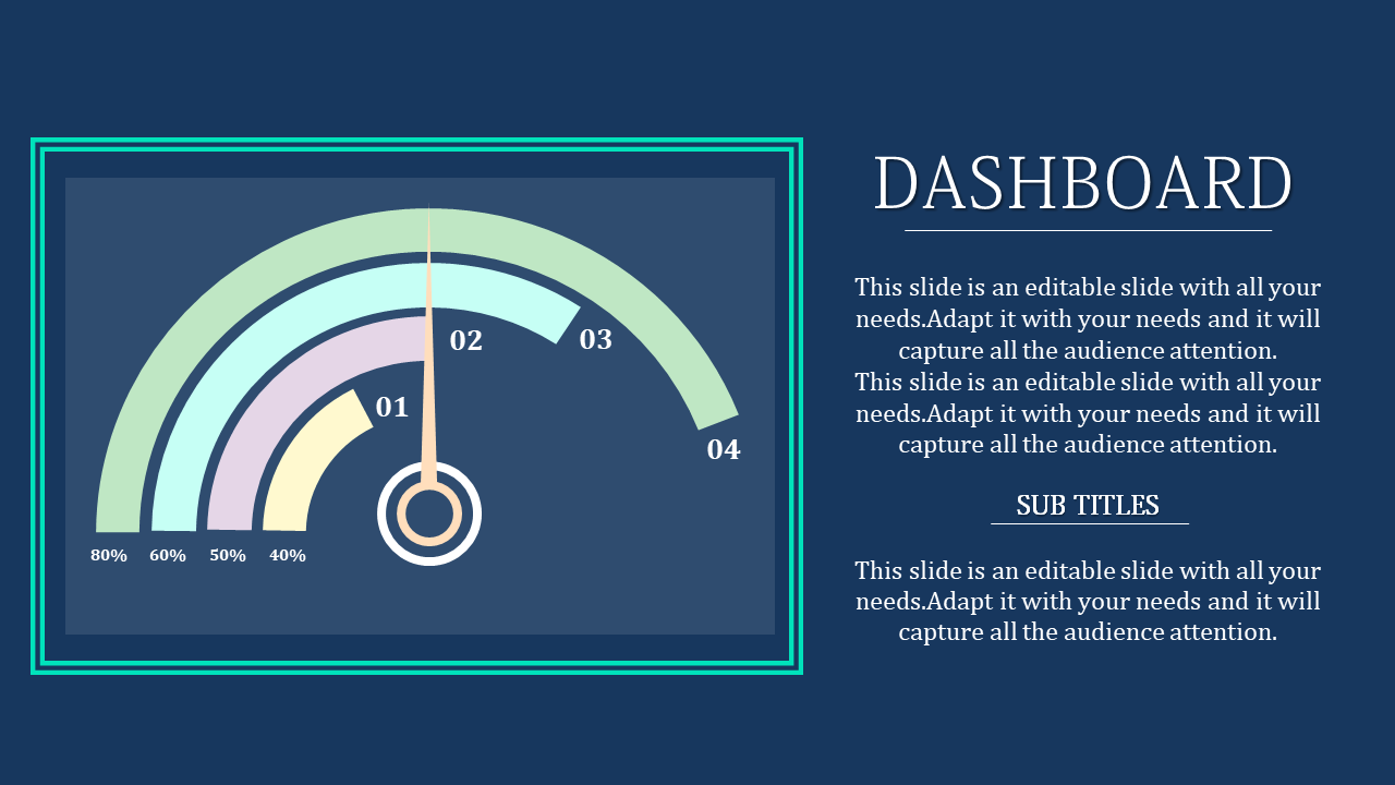 Dynamic Dashboard PPT template and Google Slides